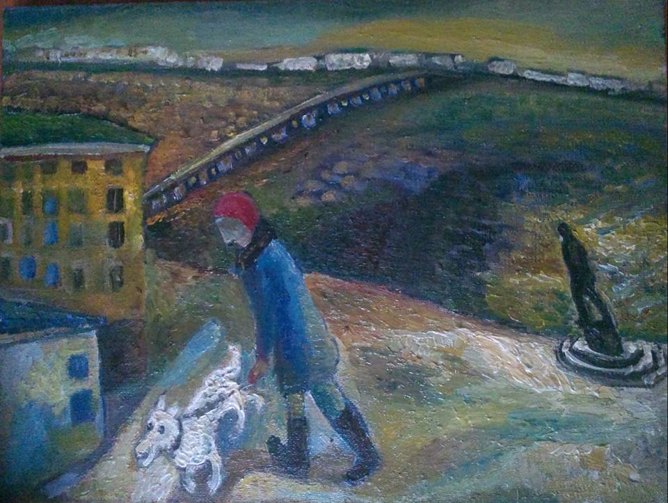Natalya Moiseeva "City on the Volga" oil on canvas, 2015, 60 * 70