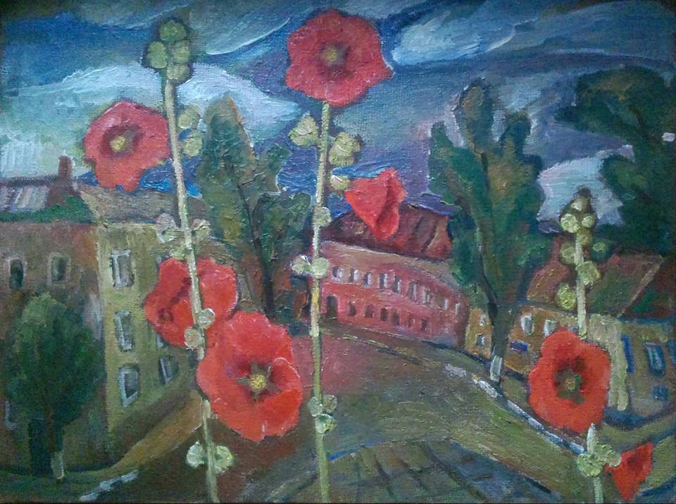 Natalya Moiseeva "Malvy", oil on canvas, 70 x 60, 2015