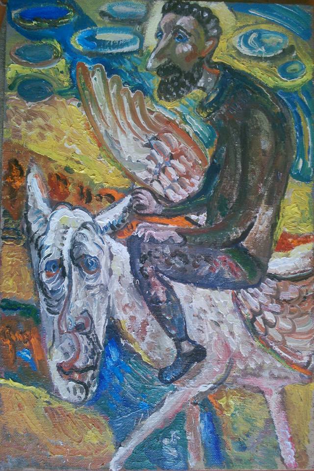 Natalya Moiseeva "Poet ..." oil on canvas, 2015, 90-70