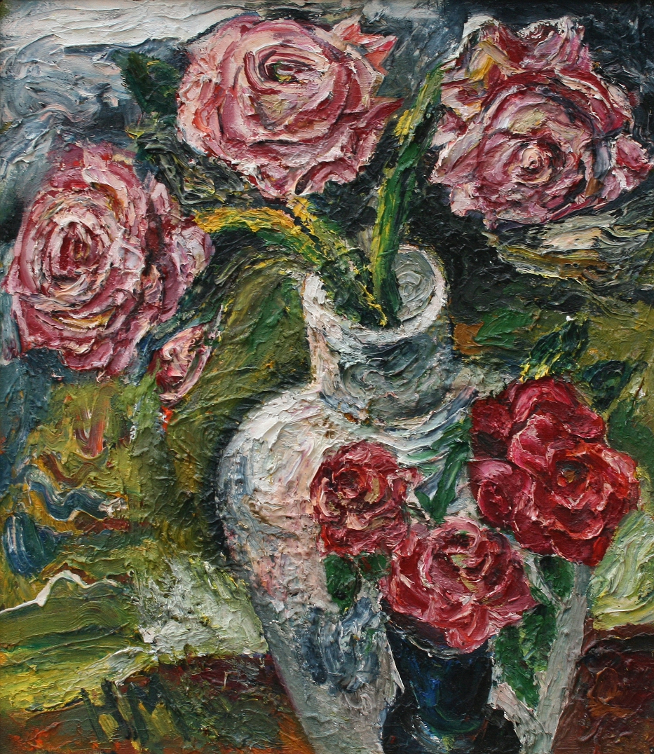 Наталья Моисеева "Розы в пространстве" х.м. 80х70