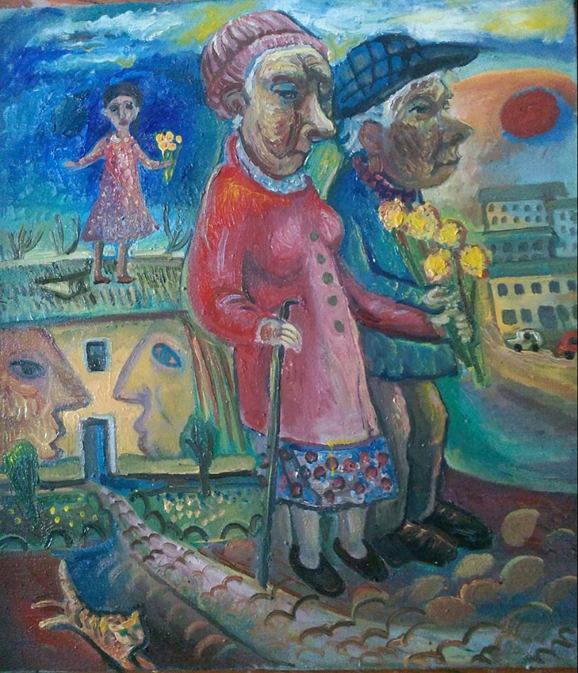 Наталья Моисеева "Одуванчики" холст масло, 90-80, 2016